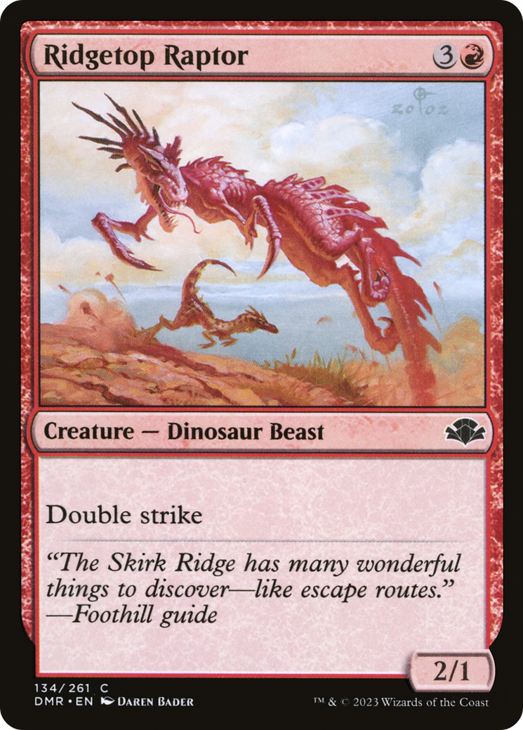 Ridgetop Raptor (DMR-134) - Dominaria Remastered Foil - Premium MTG Single from Wizards of the Coast - Just $0.25! Shop now at Game Crave Tournament Store