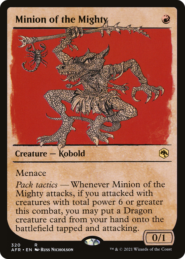 Minion of the Mighty (AFR-320) - Adventures in the Forgotten Realms: (Showcase) - Premium MTG Single from Wizards of the Coast - Just $0.28! Shop now at Game Crave Tournament Store