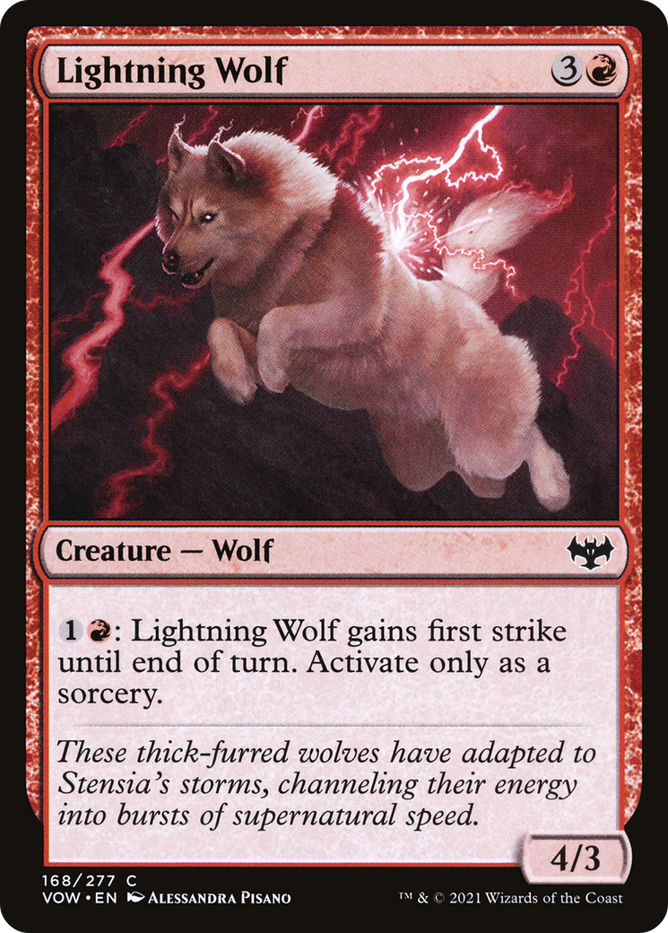 Lightning Wolf (VOW-168) - Innistrad: Crimson Vow Foil - Premium MTG Single from Wizards of the Coast - Just $0.08! Shop now at Game Crave Tournament Store