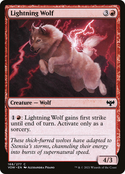 Lightning Wolf (VOW-168) - Innistrad: Crimson Vow Foil - Premium MTG Single from Wizards of the Coast - Just $0.08! Shop now at Game Crave Tournament Store