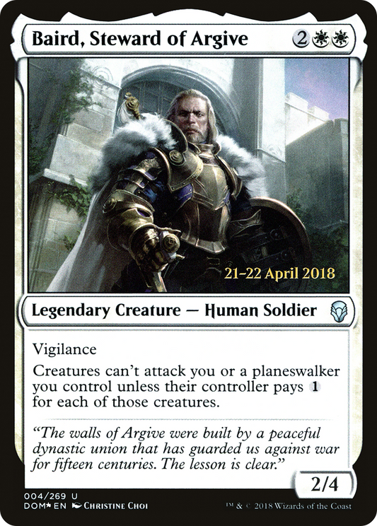 Baird, Steward of Argive (PDOM-04S) - Dominaria Promos Foil - Premium MTG Single from Wizards of the Coast - Just $0.33! Shop now at Game Crave Tournament Store