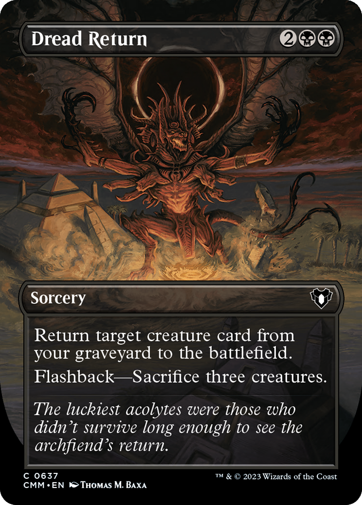 Dread Return (CMM-637) - Commander Masters (Borderless) - Premium MTG Single from Wizards of the Coast - Just $0.09! Shop now at Game Crave Tournament Store