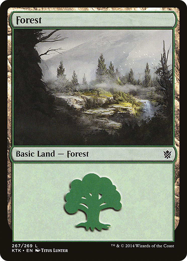 Forest (KTK-267) - Khans of Tarkir - Premium MTG Single from Wizards of the Coast - Just $0.25! Shop now at Game Crave Tournament Store
