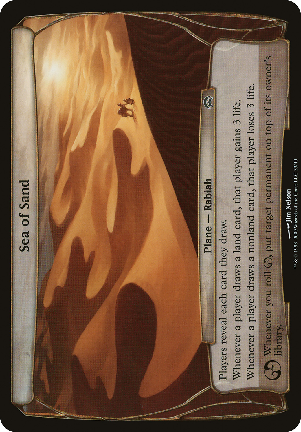 Sea of Sand (OHOP-033) - Planechase Planes - Premium MTG Single from Wizards of the Coast - Just $2.49! Shop now at Game Crave Tournament Store