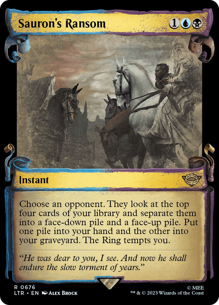 Sauron's Ransom (LTR-676) - The Lord of the Rings: Tales of Middle-earth: (Showcase) Foil - Premium MTG Single from Wizards of the Coast - Just $0.72! Shop now at Game Crave Tournament Store