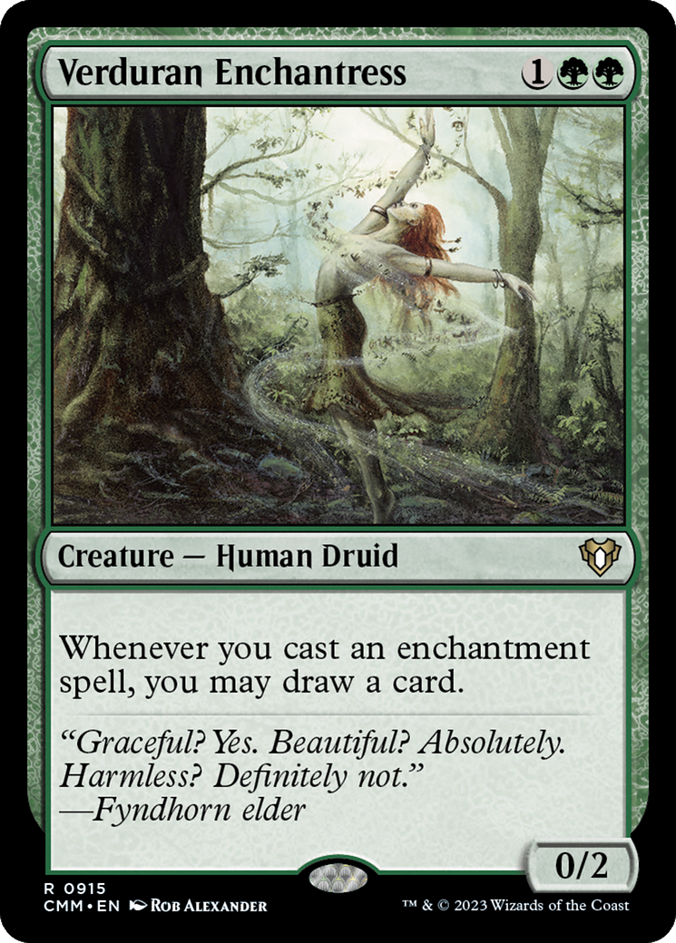 Verduran Enchantress (CMM-915) - Commander Masters - Premium MTG Single from Wizards of the Coast - Just $0.46! Shop now at Game Crave Tournament Store