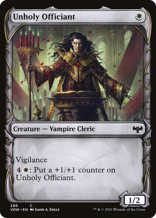 Unholy Officiant (VOW-286) - Innistrad: Crimson Vow: (Showcase) - Premium MTG Single from Wizards of the Coast - Just $0.08! Shop now at Game Crave Tournament Store