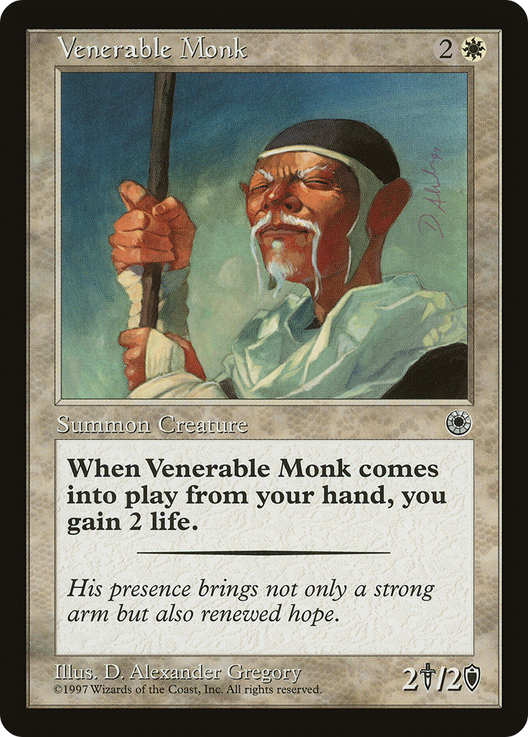Venerable Monk (POR-035) - Portal - Premium MTG Single from Wizards of the Coast - Just $0.08! Shop now at Game Crave Tournament Store