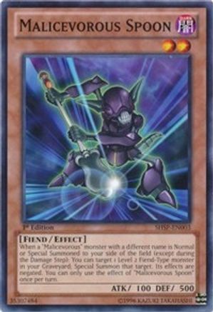 Malicevorous Spoon (SHSP-EN003) - Shadow Specters 1st Edition - Premium Yugioh Single from Konami - Just $0.25! Shop now at Game Crave Tournament Store