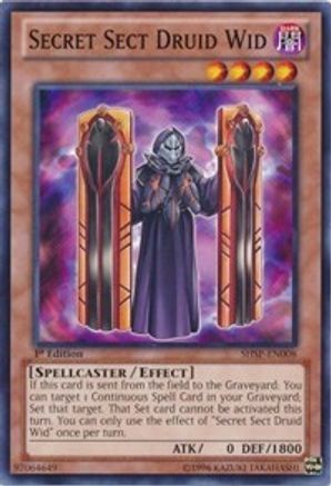 Secret Sect Druid Wid (SHSP-EN008) - Shadow Specters 1st Edition - Premium Yugioh Single from Konami - Just $0.25! Shop now at Game Crave Tournament Store