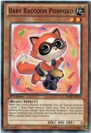 Baby Raccoon Ponpoko (SHSP-EN014) - Shadow Specters 1st Edition - Premium Yugioh Single from Konami - Just $0.26! Shop now at Game Crave Tournament Store