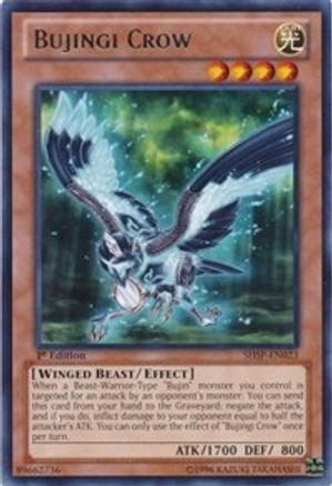 Bujingi Crow (SHSP-EN023) - Shadow Specters 1st Edition - Premium Yugioh Single from Konami - Just $0.25! Shop now at Game Crave Tournament Store