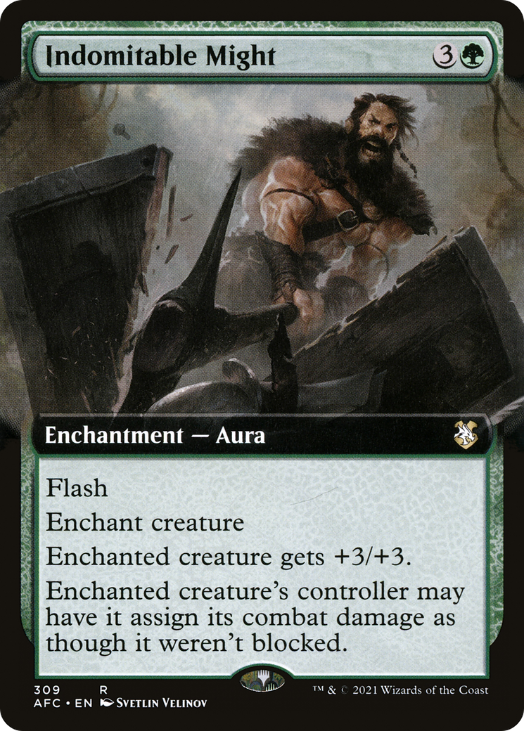 Indomitable Might (AFC-309) - Forgotten Realms Commander: (Extended Art) - Premium MTG Single from Wizards of the Coast - Just $0.40! Shop now at Game Crave Tournament Store