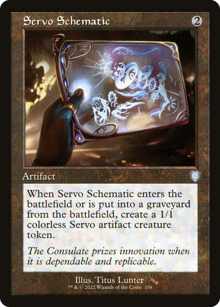 Servo Schematic (BRC-158) - The Brothers' War Commander - Premium MTG Single from Wizards of the Coast - Just $0.08! Shop now at Game Crave Tournament Store