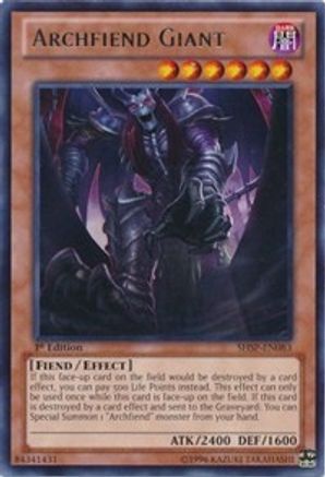 Archfiend Giant (SHSP-EN083) - Shadow Specters 1st Edition - Premium Yugioh Single from Konami - Just $0.25! Shop now at Game Crave Tournament Store