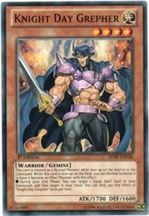 Knight Day Grepher (SHSP-EN038) - Shadow Specters 1st Edition - Premium Yugioh Single from Konami - Just $0.25! Shop now at Game Crave Tournament Store