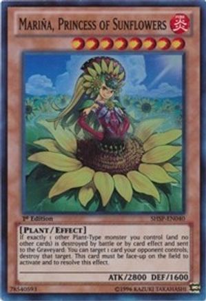 Mariña, Princess of Sunflowers (SHSP-EN040) - Shadow Specters Unlimited - Premium Yugioh Single from Konami - Just $0.26! Shop now at Game Crave Tournament Store