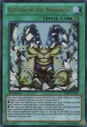 Return of the Monarchs (SHSP-EN067) - Shadow Specters 1st Edition - Premium Yugioh Single from Konami - Just $5.92! Shop now at Game Crave Tournament Store
