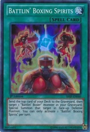 Battlin' Boxing Spirits (SHSP-EN060) - Shadow Specters 1st Edition - Premium Yugioh Single from Konami - Just $0.59! Shop now at Game Crave Tournament Store