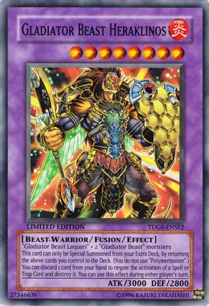 Gladiator Beast Heraklinos (TDGS-ENSE2) - The Duelist Genesis Limited - Premium Yugioh Single from Konami - Just $2.26! Shop now at Game Crave Tournament Store