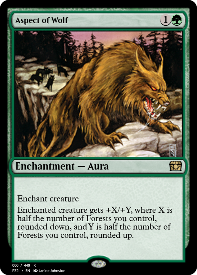 Aspect of Wolf (PZ2-65819) - Treasure Chest Foil - Premium MTG Single from Wizards of the Coast - Just $0! Shop now at Game Crave Tournament Store