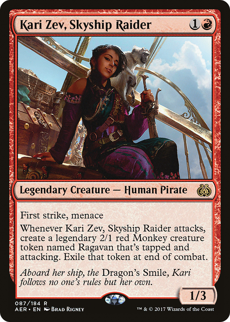 Kari Zev, Skyship Raider (AER-087) - Aether Revolt Foil - Premium MTG Single from Wizards of the Coast - Just $0.08! Shop now at Game Crave Tournament Store