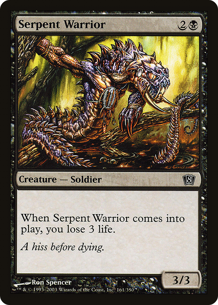 Serpent Warrior (8ED-161★) - Eighth Edition Foil - Premium MTG Single from Wizards of the Coast - Just $0.08! Shop now at Game Crave Tournament Store