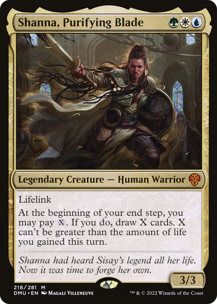 Shanna, Purifying Blade (DMU-218) - Dominaria United - Premium MTG Single from Wizards of the Coast - Just $0.08! Shop now at Game Crave Tournament Store