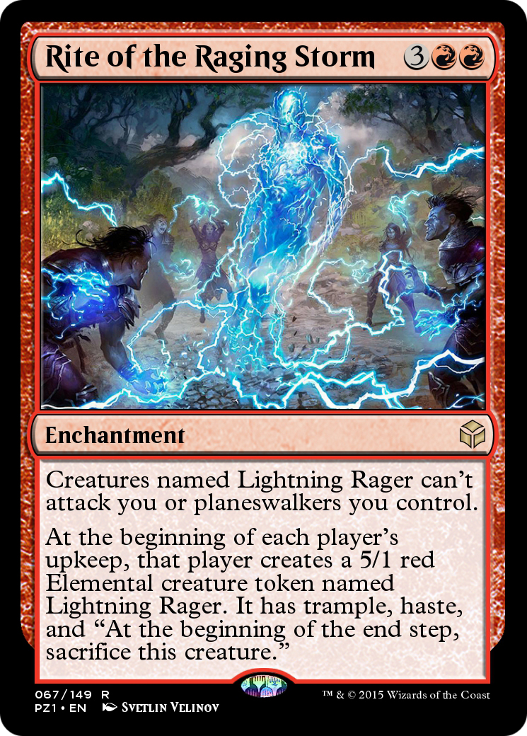 Rite of the Raging Storm (PZ1-067) - Legendary Cube Prize Pack Foil - Premium MTG Single from Wizards of the Coast - Just $0! Shop now at Game Crave Tournament Store