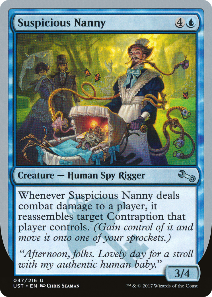 Suspicious Nanny (UST-047) - Unstable Foil - Premium MTG Single from Wizards of the Coast - Just $0.37! Shop now at Game Crave Tournament Store