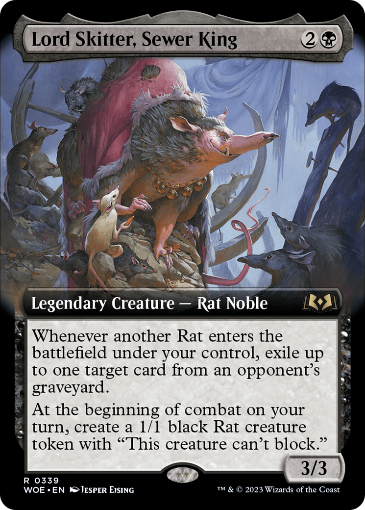 Lord Skitter, Sewer King (WOE-339) - Wilds of Eldraine: (Extended Art) Foil - Premium MTG Single from Wizards of the Coast - Just $0.86! Shop now at Game Crave Tournament Store