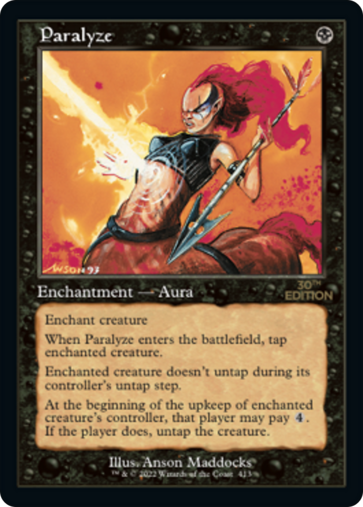 Paralyze (30A-413) - 30th Anniversary Edition - Premium MTG Single from Wizards of the Coast - Just $3.50! Shop now at Game Crave Tournament Store