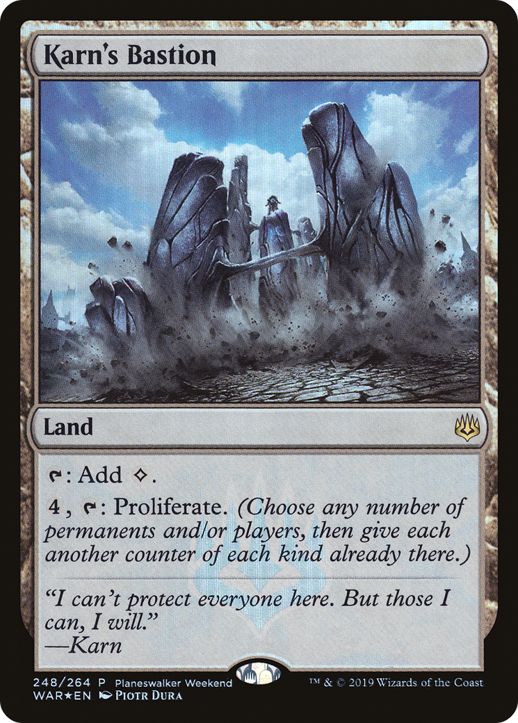 Karn's Bastion (PWAR-248) - War of the Spark Promos Foil - Premium MTG Single from Wizards of the Coast - Just $0.70! Shop now at Game Crave Tournament Store
