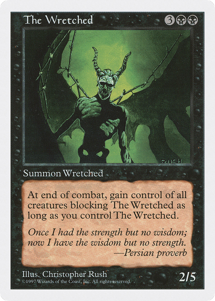 The Wretched (5ED-197) - Fifth Edition - Premium MTG Single from Wizards of the Coast - Just $0.47! Shop now at Game Crave Tournament Store