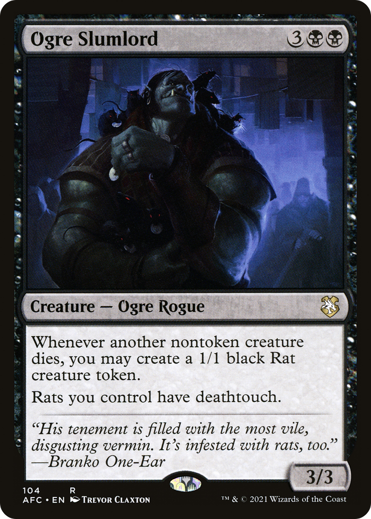 Ogre Slumlord (AFC-104) - Forgotten Realms Commander - Premium MTG Single from Wizards of the Coast - Just $0.27! Shop now at Game Crave Tournament Store
