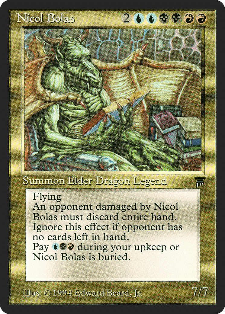 Nicol Bolas (LEG-246) - Legends - Premium MTG Single from Wizards of the Coast - Just $38.28! Shop now at Game Crave Tournament Store