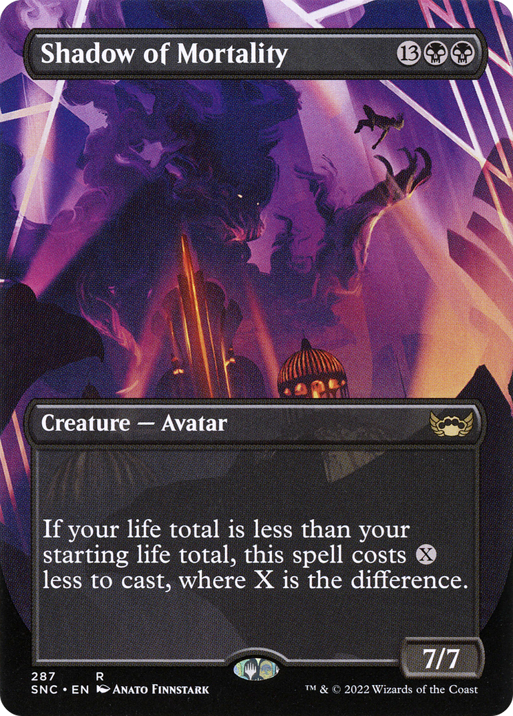 Shadow of Mortality (SNC-287) - Streets of New Capenna (Borderless) - Premium MTG Single from Wizards of the Coast - Just $0.50! Shop now at Game Crave Tournament Store