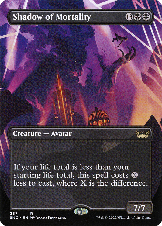 Shadow of Mortality (SNC-287) - Streets of New Capenna (Borderless) - Premium MTG Single from Wizards of the Coast - Just $0.50! Shop now at Game Crave Tournament Store