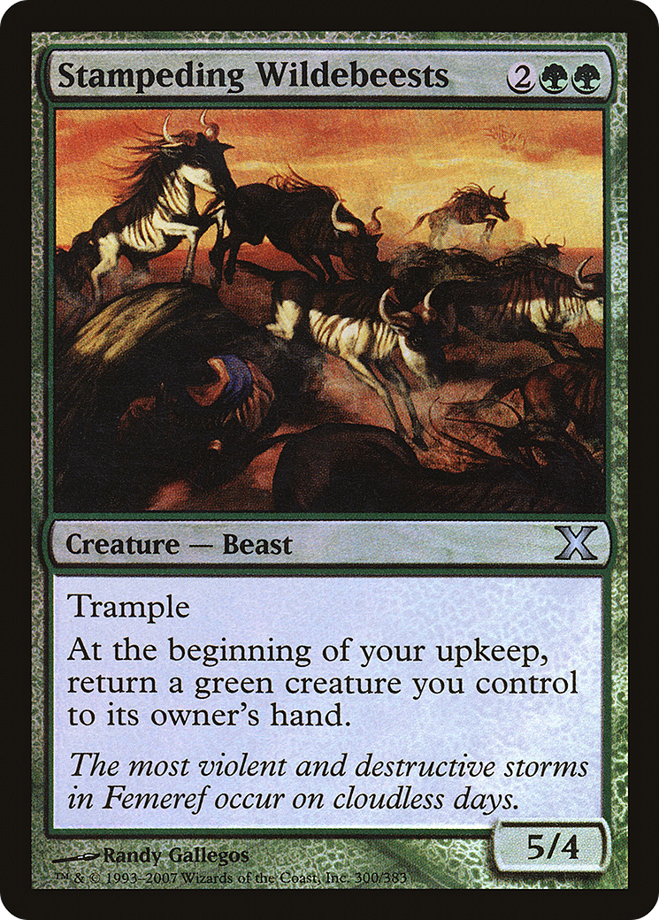 Stampeding Wildebeests (10E-300★) - Tenth Edition Foil - Premium MTG Single from Wizards of the Coast - Just $0.95! Shop now at Game Crave Tournament Store