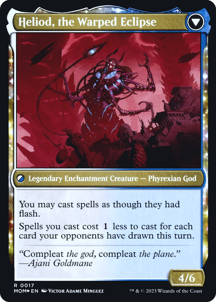 Heliod, the Radiant Dawn // Heliod, the Warped Eclipse (PMOM-17S) - March of the Machine Promos: (nyxtouched) Foil - Premium MTG Single from Wizards of the Coast - Just $3.32! Shop now at Game Crave Tournament Store