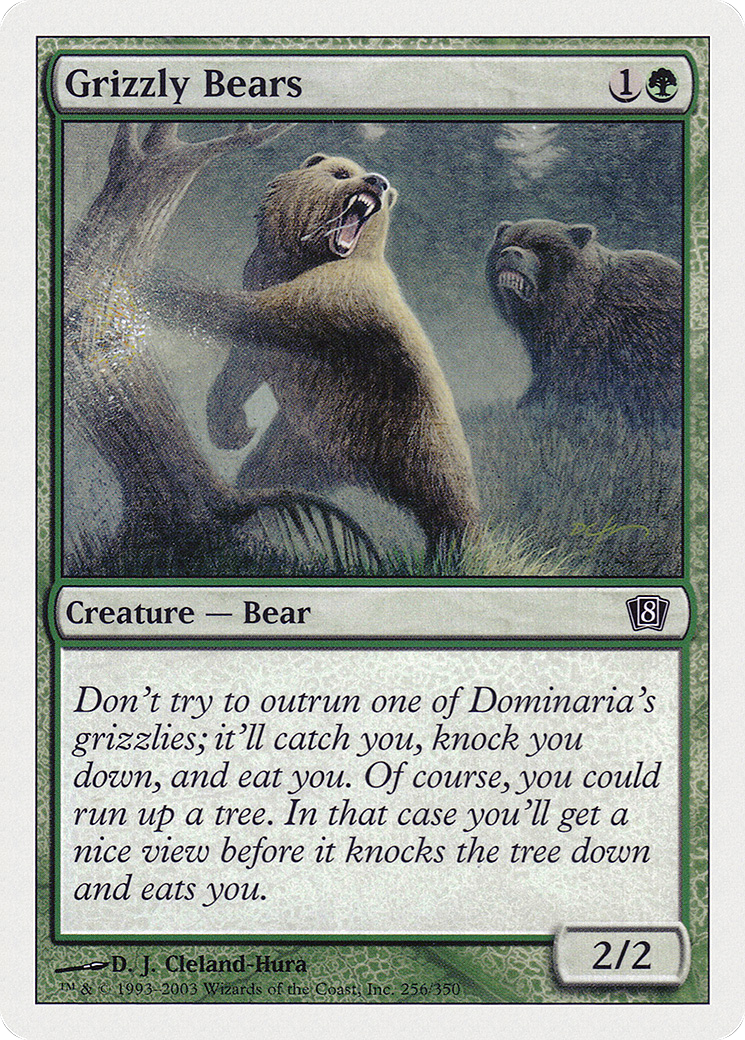 Grizzly Bears (8ED-256) - Eighth Edition - Premium MTG Single from Wizards of the Coast - Just $0.08! Shop now at Game Crave Tournament Store