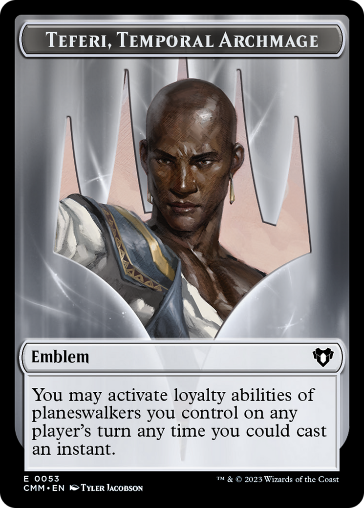 Teferi, Temporal Archmage Emblem (TCMM-053) - Commander Masters Tokens Foil - Premium MTG Single from Wizards of the Coast - Just $0! Shop now at Game Crave Tournament Store