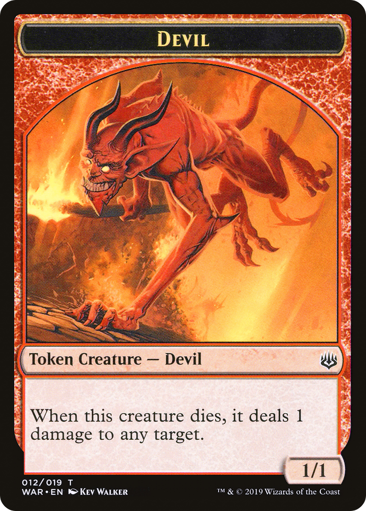 Devil (TWAR-012) - War of the Spark Tokens - Premium MTG Single from Wizards of the Coast - Just $0.08! Shop now at Game Crave Tournament Store