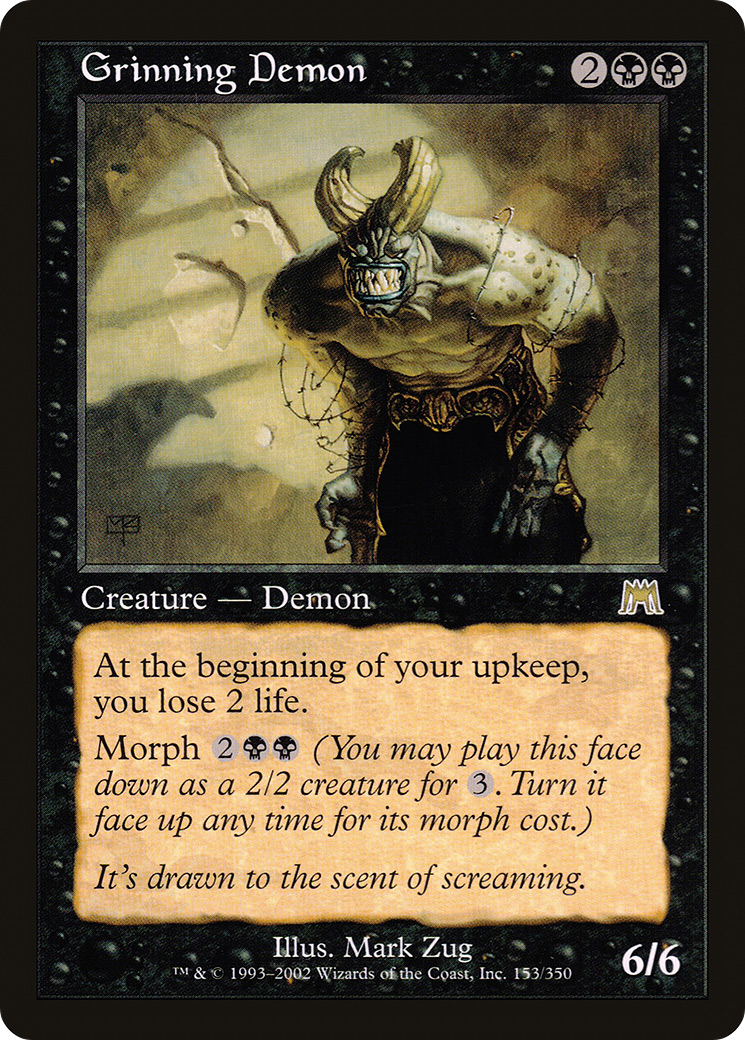 Grinning Demon (ONS-153) - Onslaught Foil - Premium MTG Single from Wizards of the Coast - Just $6.20! Shop now at Game Crave Tournament Store