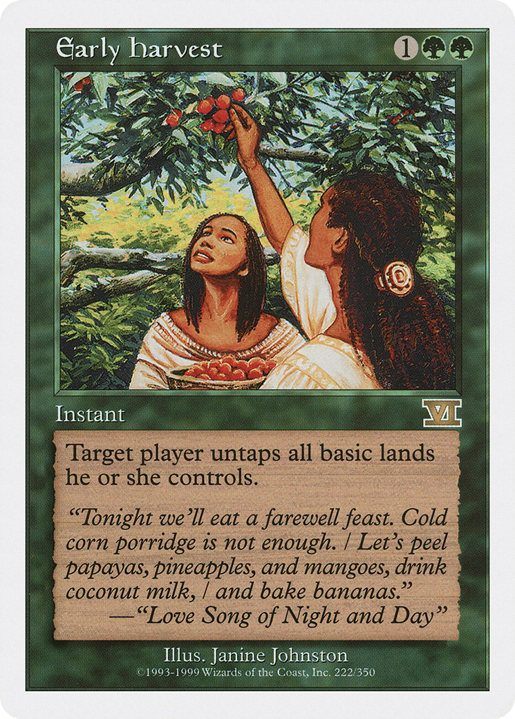 Early Harvest (6ED-222) - Classic Sixth Edition - Premium MTG Single from Wizards of the Coast - Just $0.24! Shop now at Game Crave Tournament Store