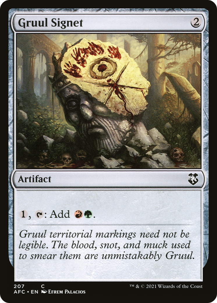 Gruul Signet (AFC-207) - Forgotten Realms Commander - Premium MTG Single from Wizards of the Coast - Just $0.11! Shop now at Game Crave Tournament Store