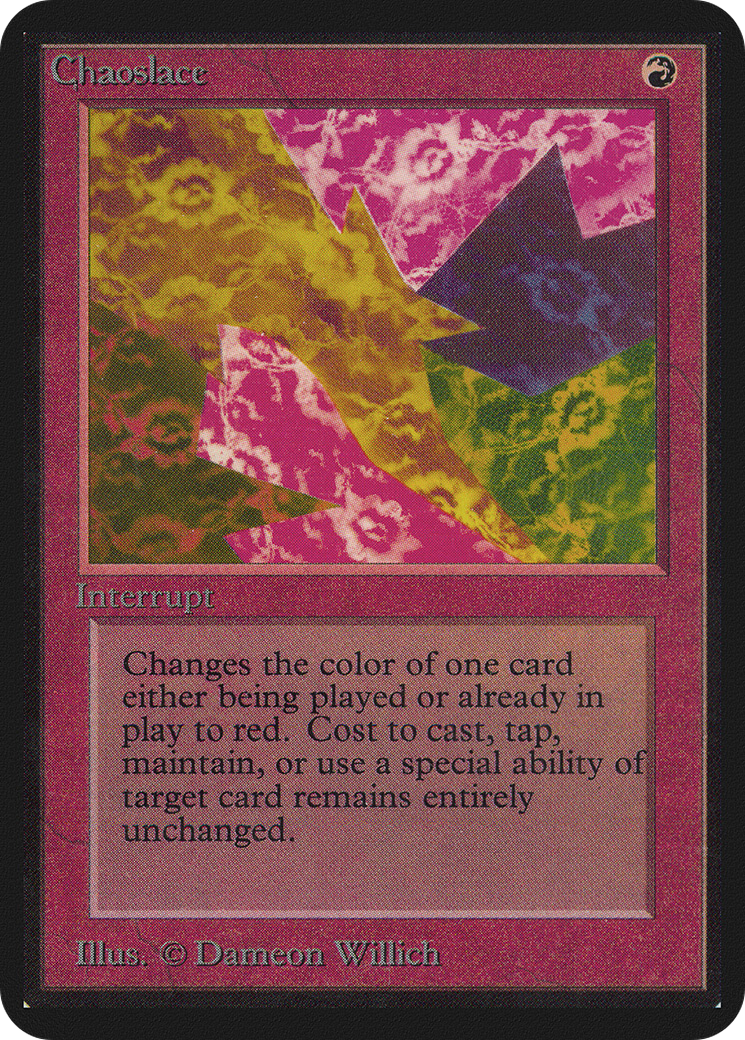 Chaoslace (LEA-139) - Limited Edition Alpha - Premium MTG Single from Wizards of the Coast - Just $0! Shop now at Game Crave Tournament Store