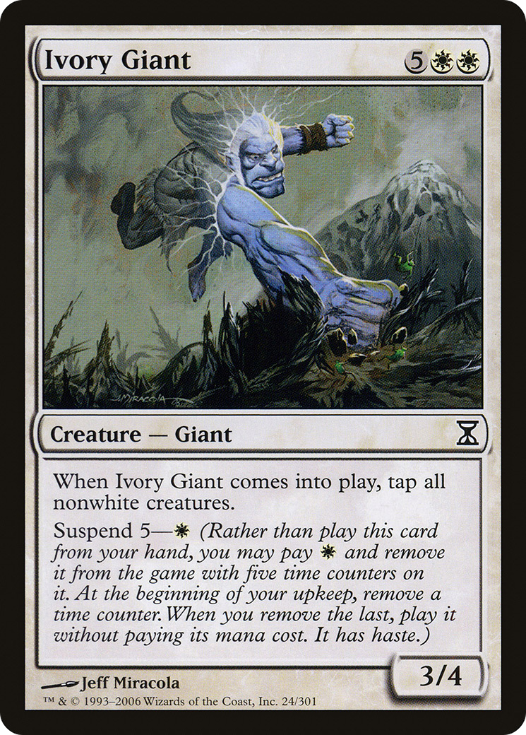 Ivory Giant (TSP-024) - Time Spiral - Premium MTG Single from Wizards of the Coast - Just $0.08! Shop now at Game Crave Tournament Store