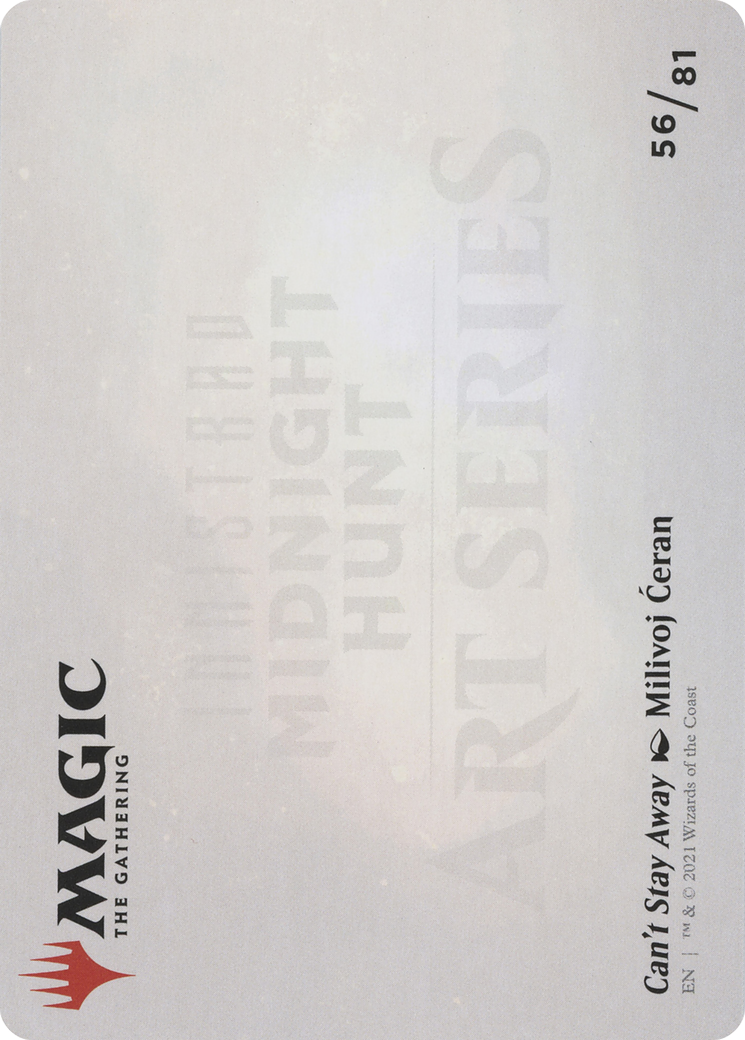 Can't Stay Away // Can't Stay Away (AMID-056) - Midnight Hunt Art Series (Borderless) Foil - Premium MTG Single from Wizards of the Coast - Just $0! Shop now at Game Crave Tournament Store