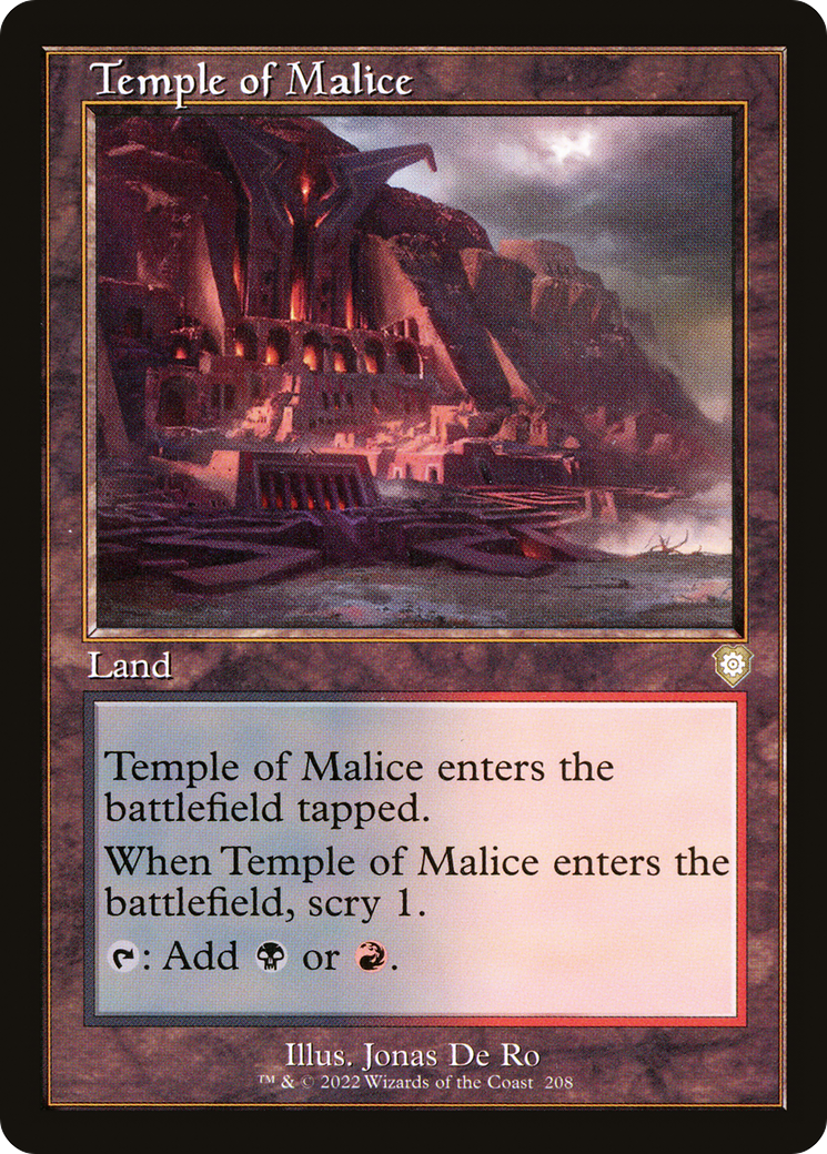 Temple of Malice (BRC-208) - The Brothers' War Commander - Premium MTG Single from Wizards of the Coast - Just $0.08! Shop now at Game Crave Tournament Store